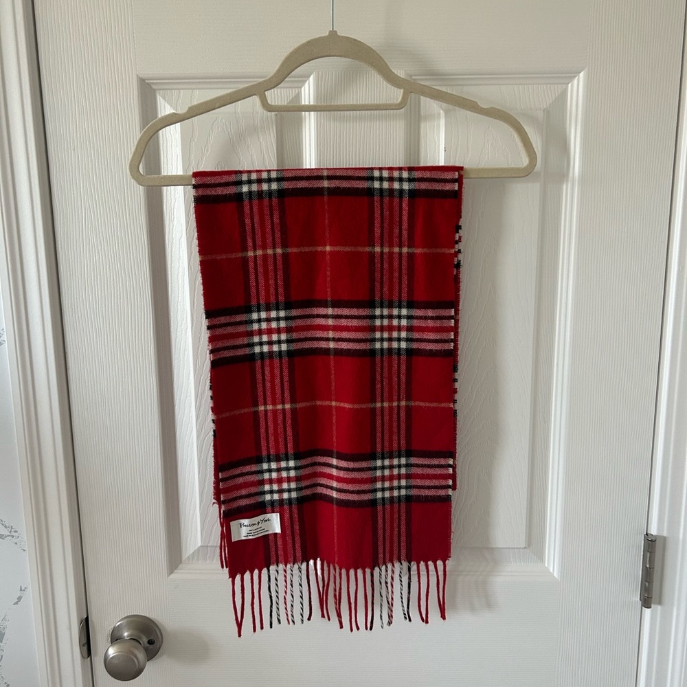 Preston & York Red Plaid Scarf